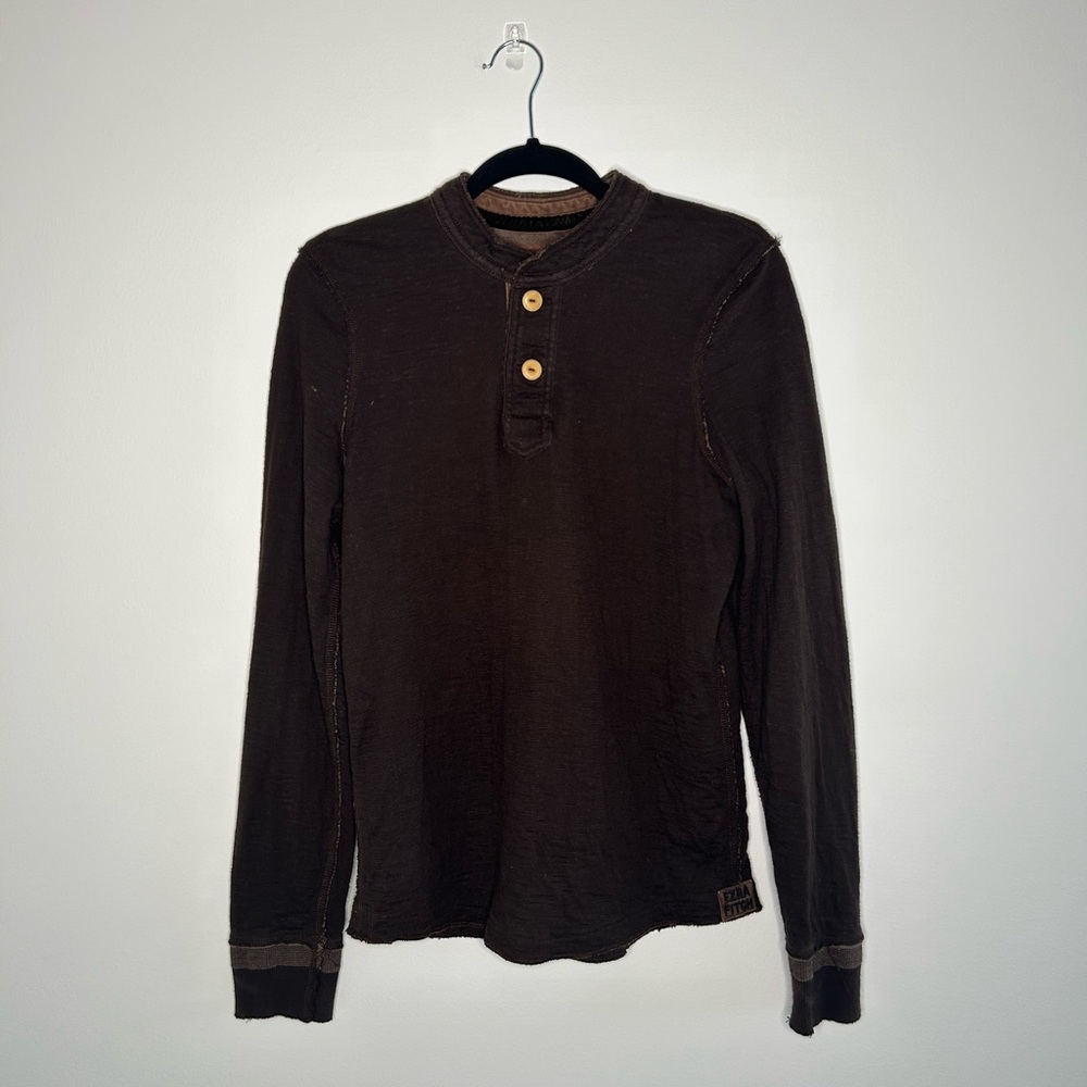 Vintage Ezra Fitch Size Small Long Sleeve Henley Shirt